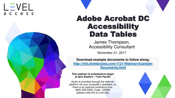 Adobe Acrobat DC Accessibility Data Tables