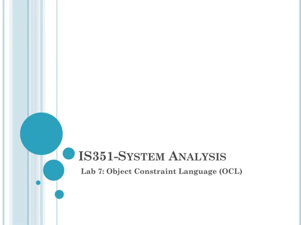 IS351-System Analysis