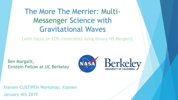 The More The Merrier: Multi-Messenger Science with Gravitational Waves