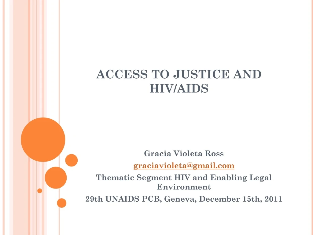 access to justice and hiv aids