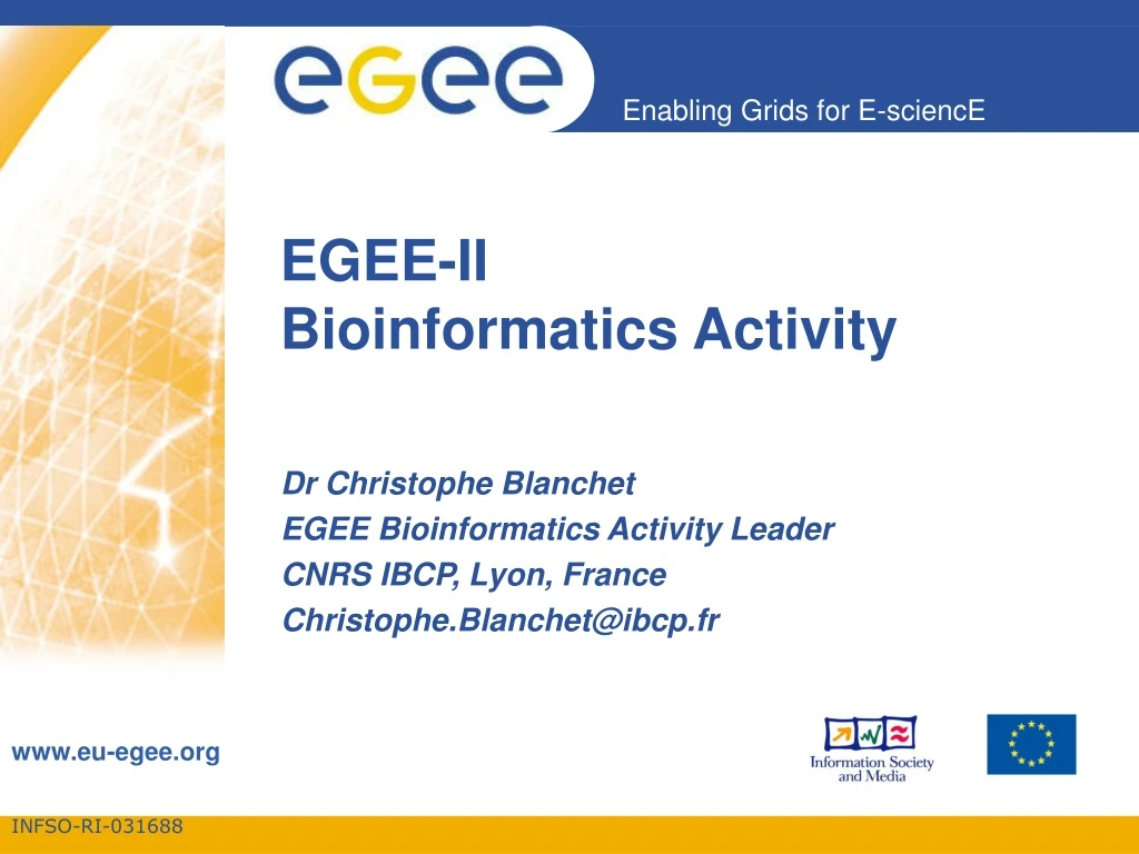 egee ii bioinformatics activity