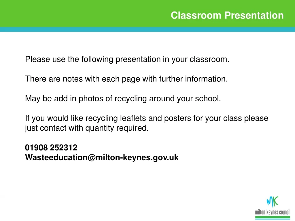 classroom presentation