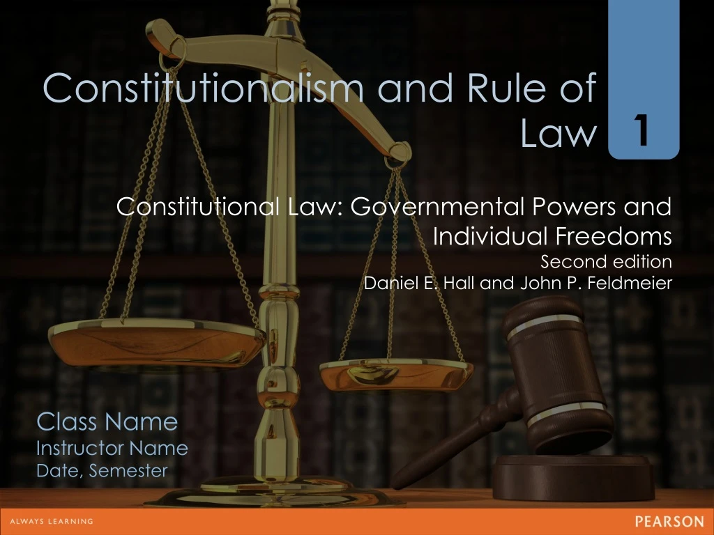 constitutionalism and rule of law