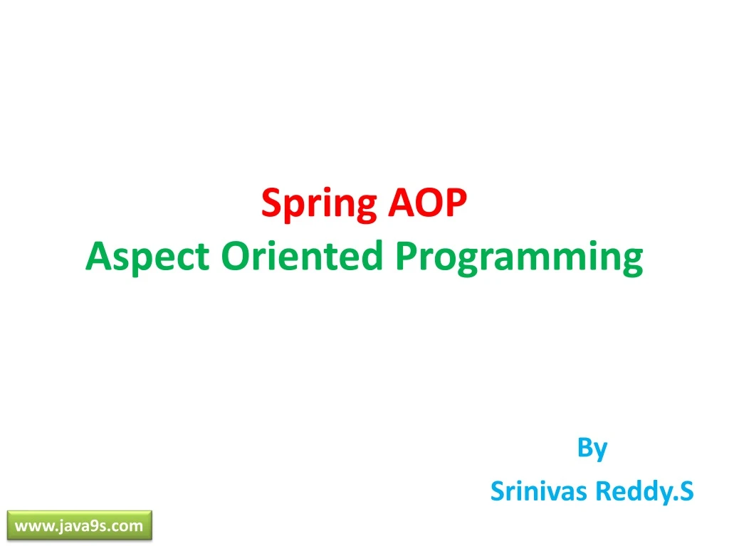 spring aop aspect oriented programming