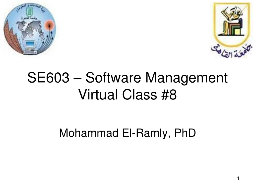 se603 software management virtual class 8