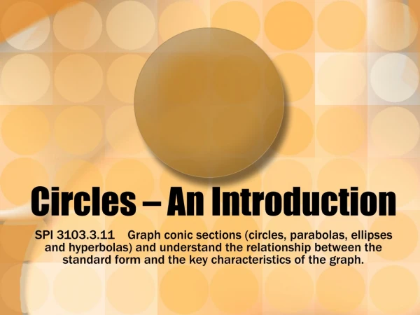 Circles – An Introduction