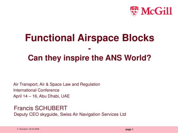 Functional Airspace Blocks - Can they inspire the ANS World?