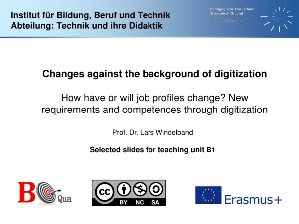Changes against the background of digitization