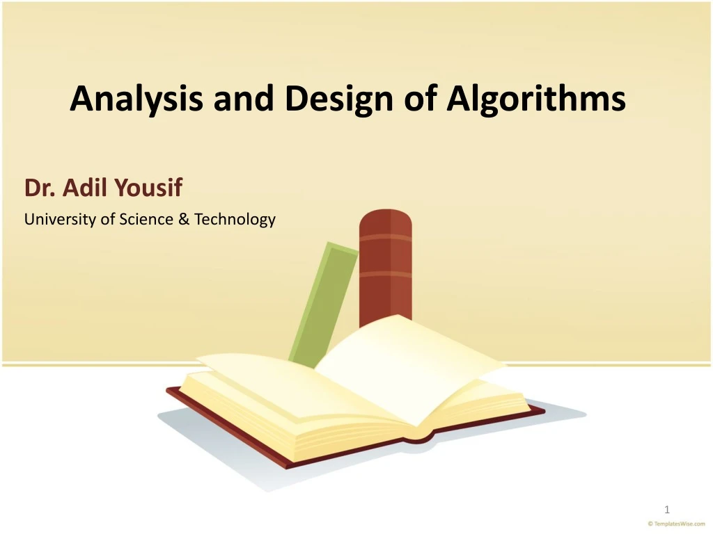 analysis and design of algorithms