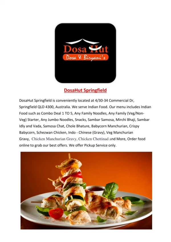 5% Off - DosaHut Springfield-Springfield - Order Food Online