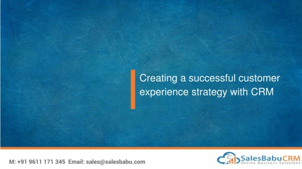 creating a successful customer experience