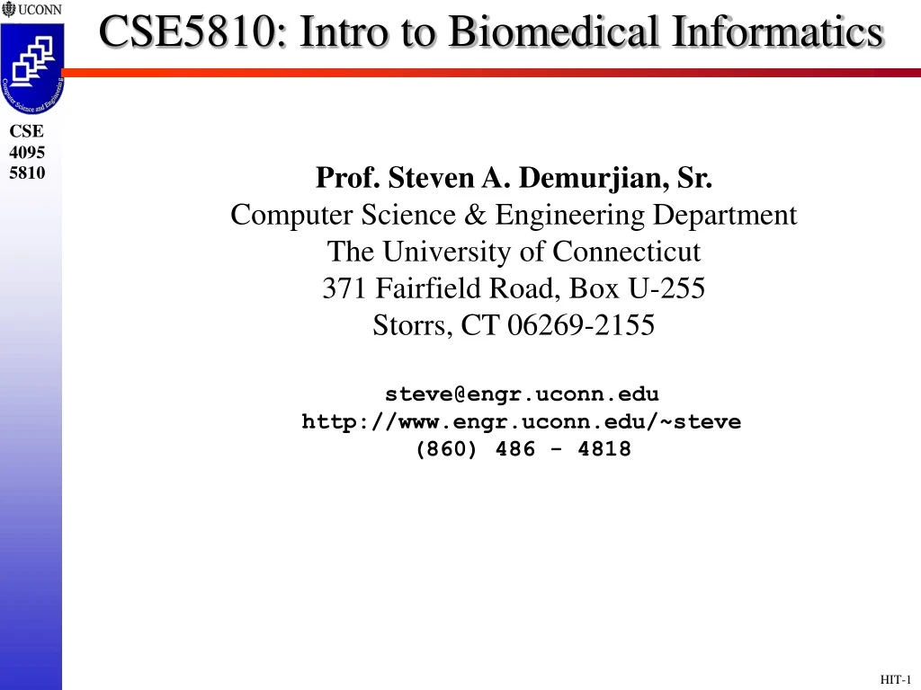 cse5810 intro to biomedical informatics