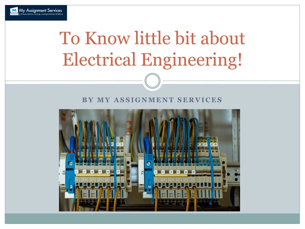 to know little bit about electrical engineering