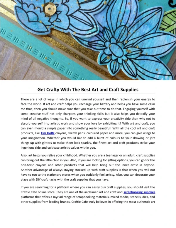 Get Crafty With The Best Art and Craft Supplies