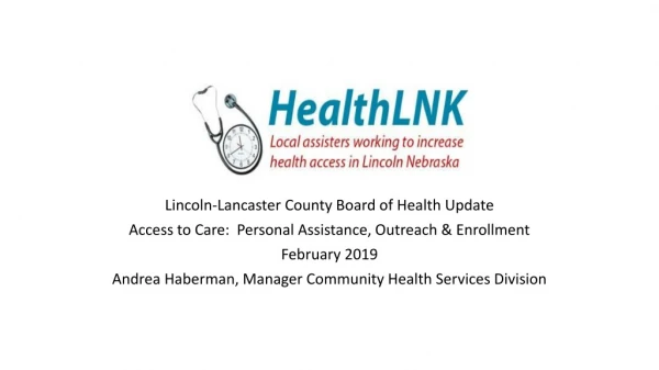 Lincoln-Lancaster County Board of Health Update