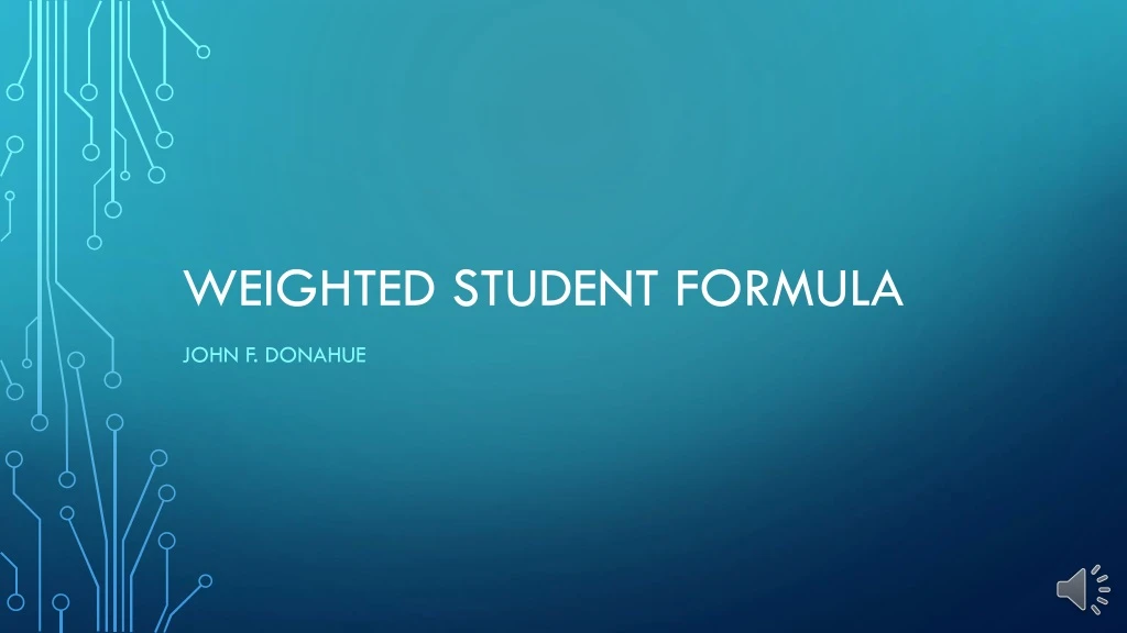 weighted student formula