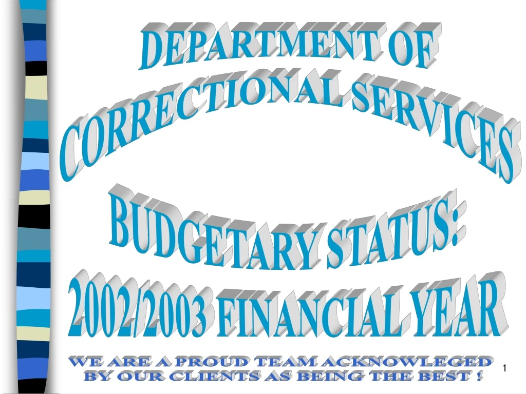 department of correctional services