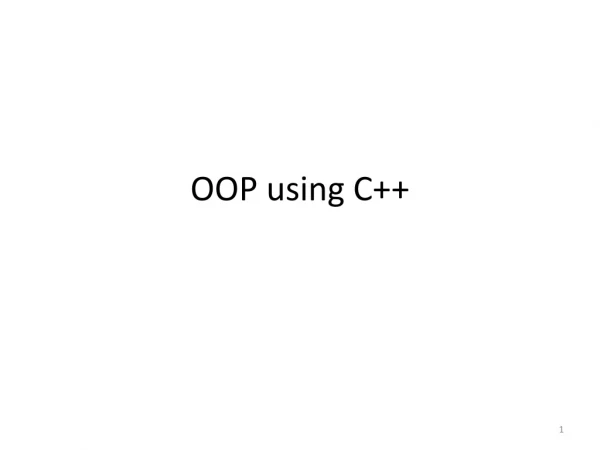 OOP using C++