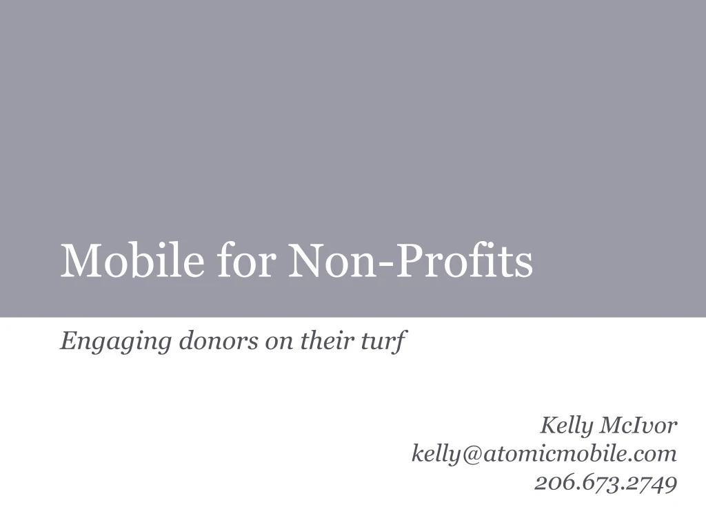 mobile for non profits