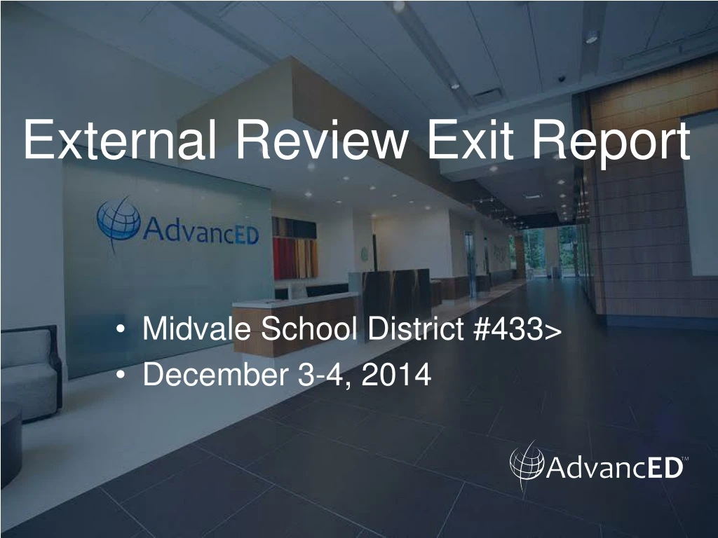 external review exit report