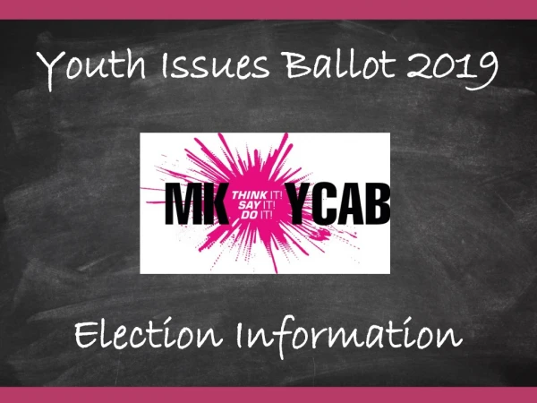 Youth Issues Ballot 2019