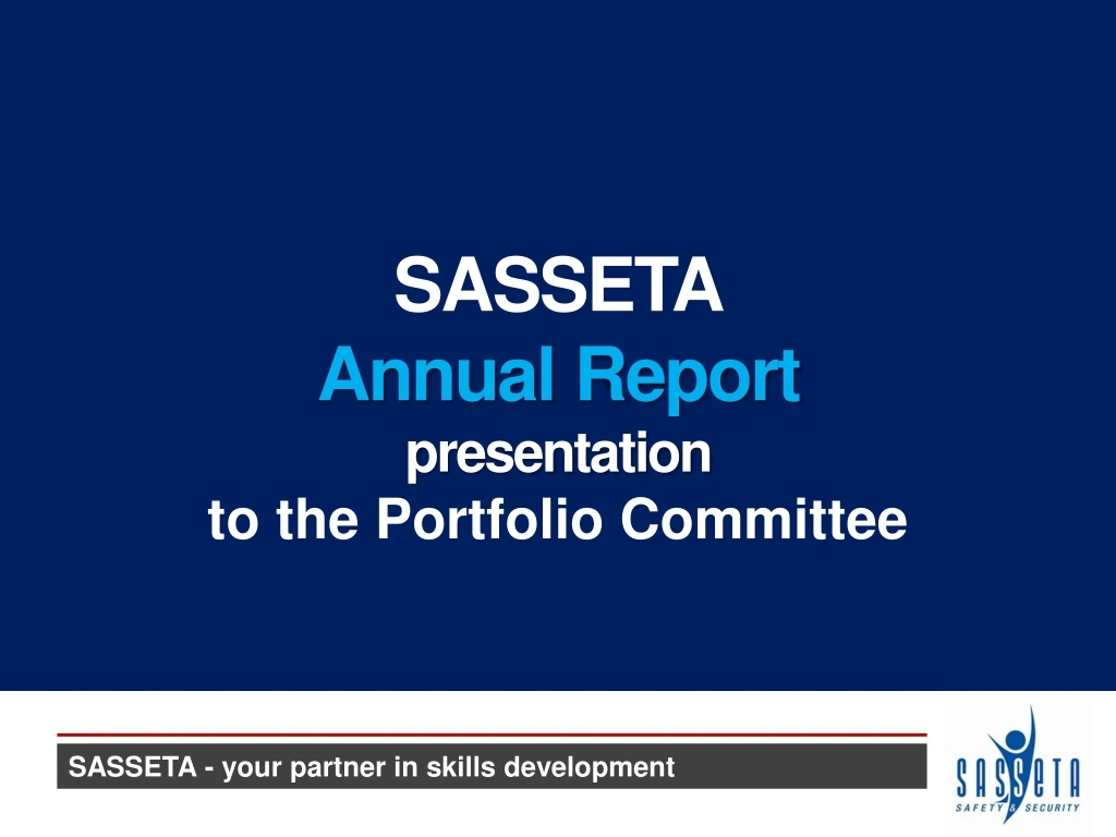 sasseta annual report presentation