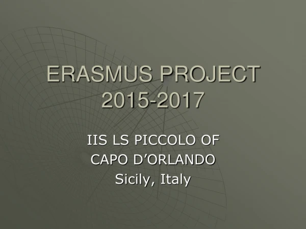 ERASMUS PROJECT 2015-2017