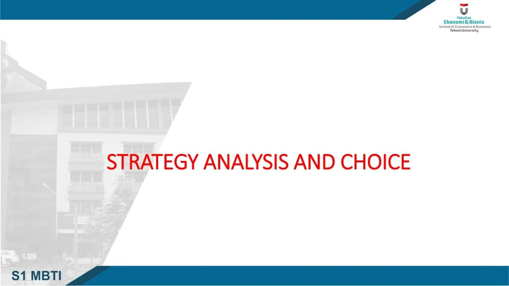 strategy analysis and choice