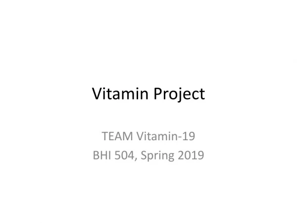 Vitamin Project