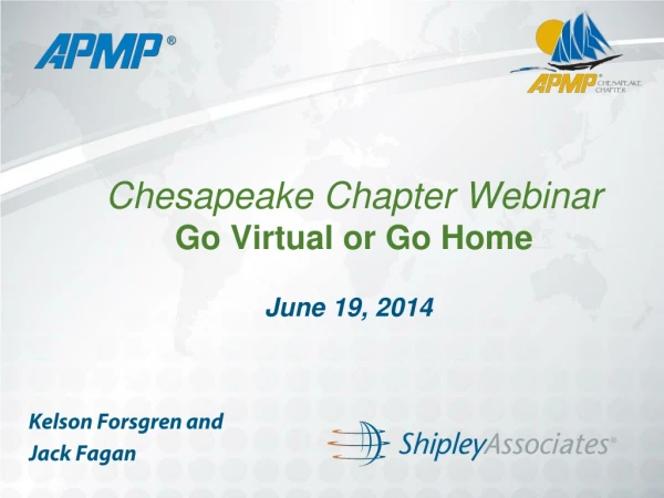 Chesapeake Chapter Webinar Go Virtual or Go Home