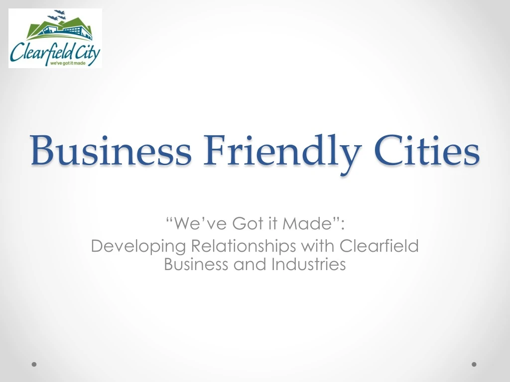 business friendly cities