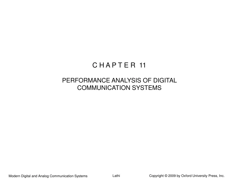 c h a p t e r 11 performance analysis of digital