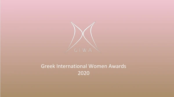 Greek International Women Awards 2020