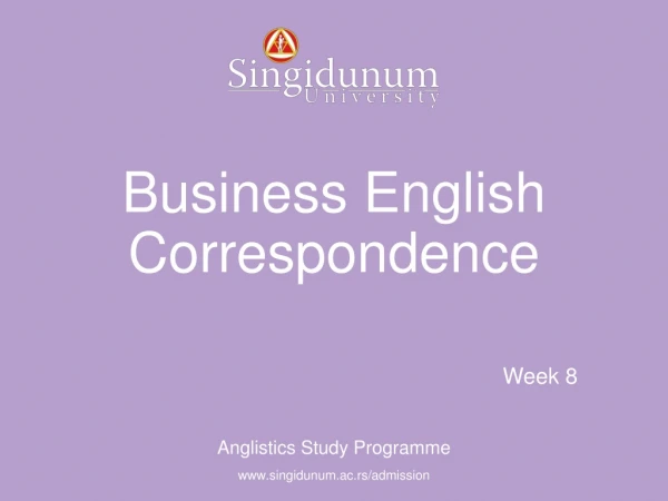 Business English Correspondence