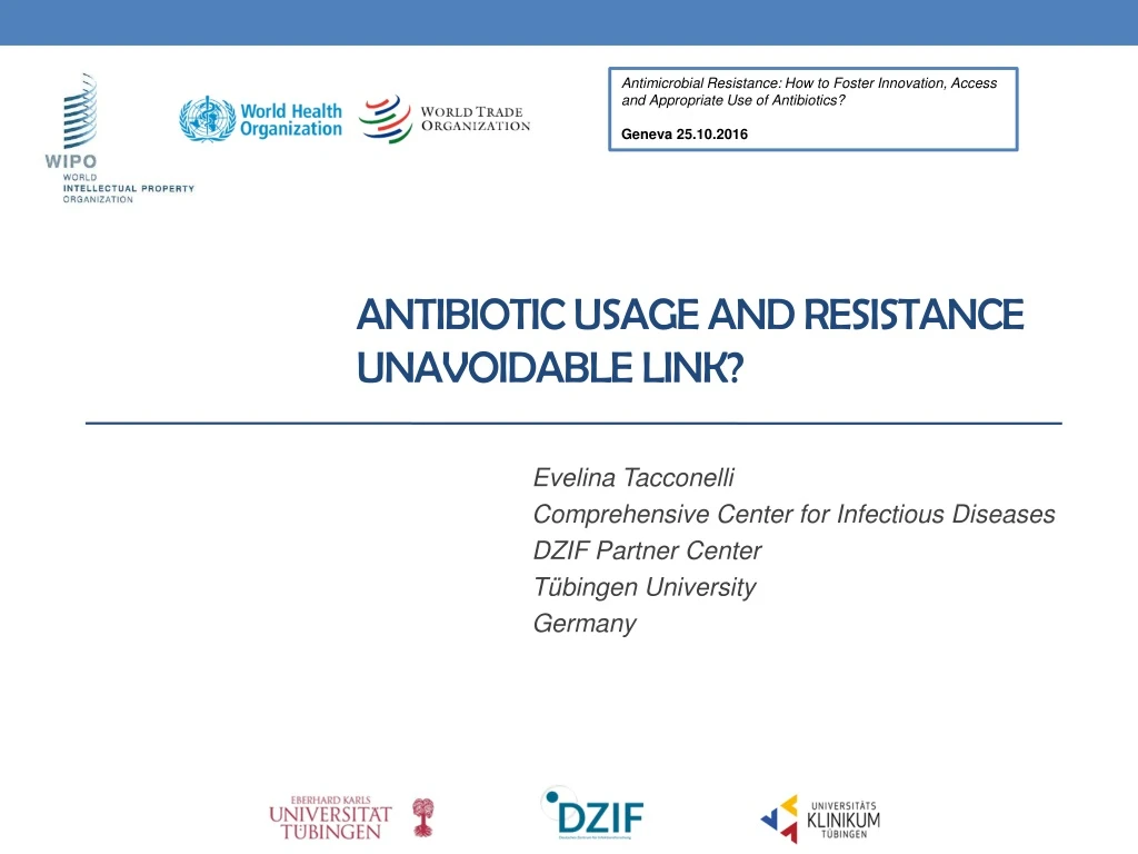 antibiotic usage and resistance unavoidable link