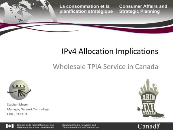 IPv4 Allocation Implications