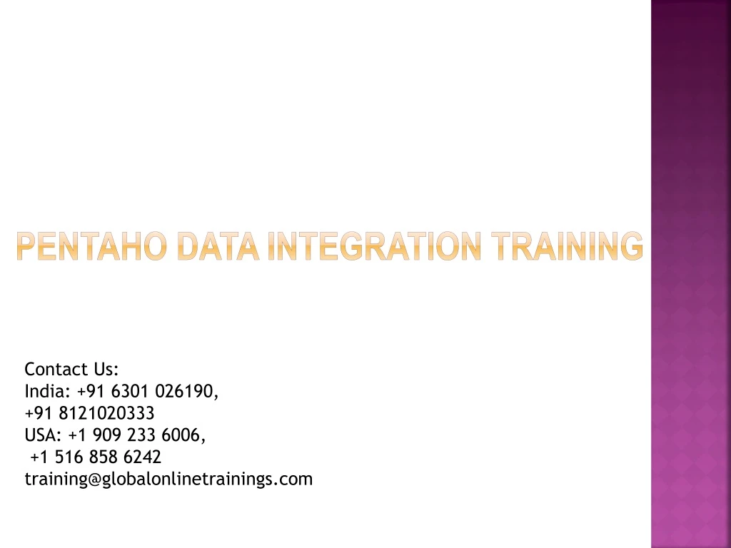 pentaho data integration training