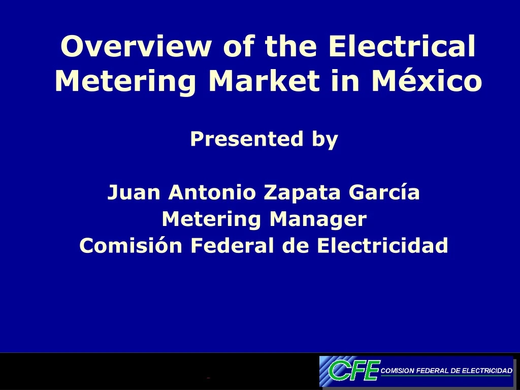 overview of the electrical metering market in m xico