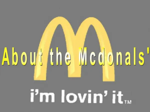 About the Mcdonals