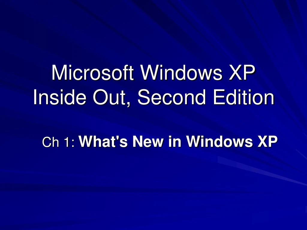 microsoft windows xp inside out second edition