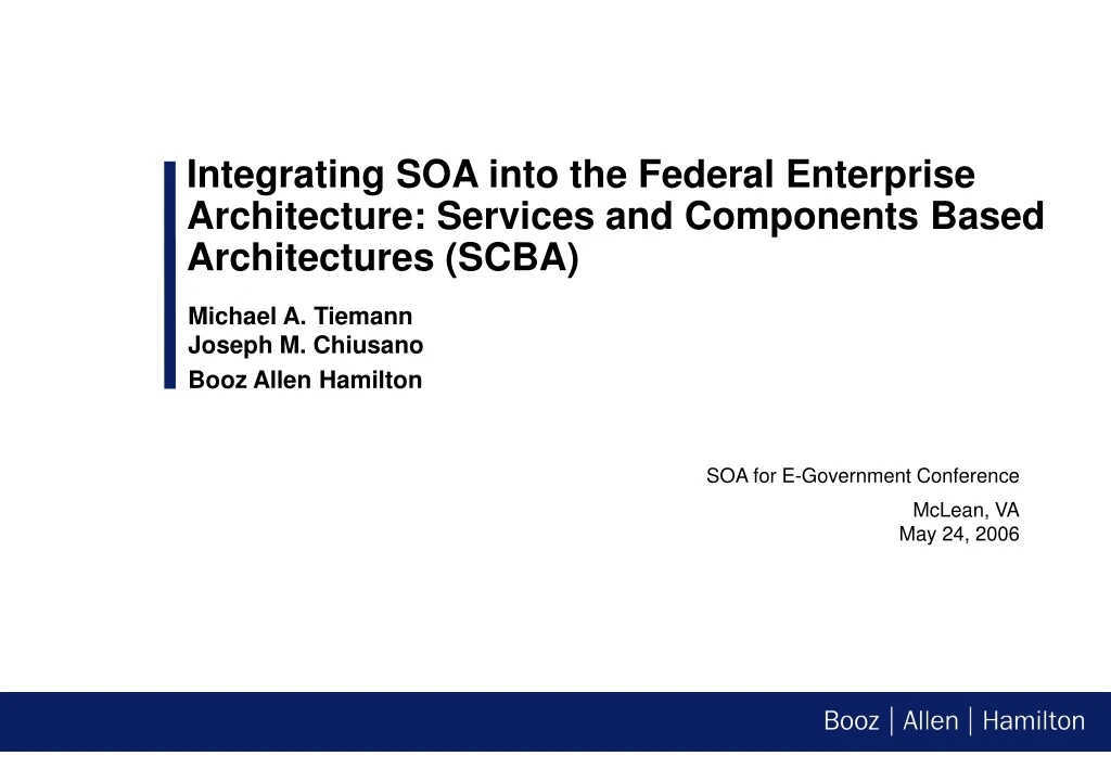 integrating soa into the federal enterprise