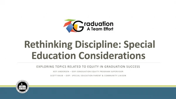 Rethinking Discipline: Special Education Considerations