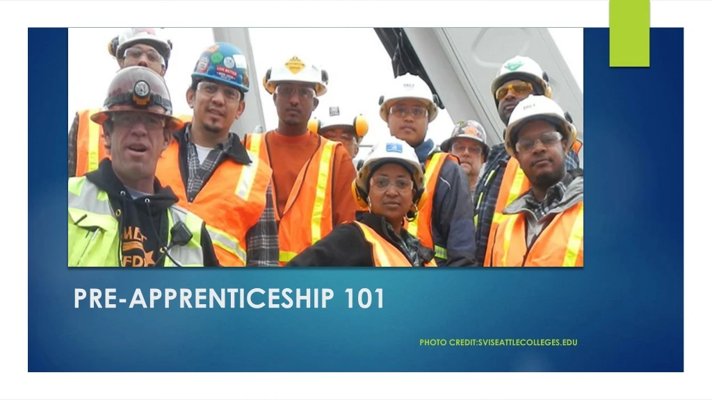 pre apprenticeship 101
