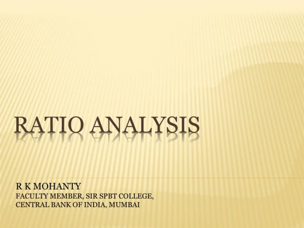 RATIO ANALYSIS