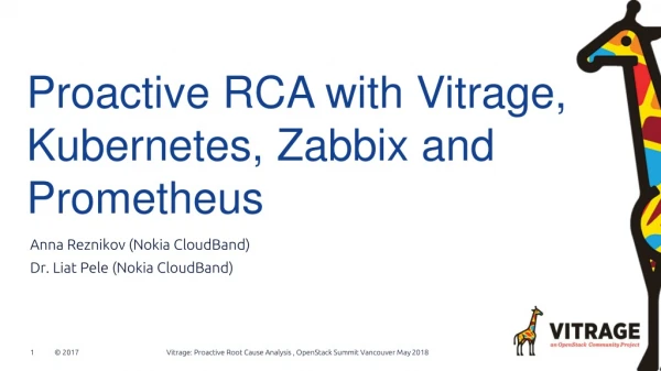 Proactive RCA with Vitrage , Kubernetes, Zabbix and Prometheus