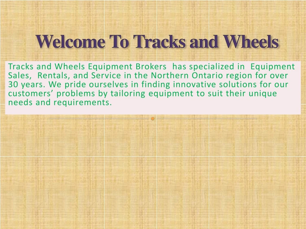 welcome to tracks and wheels