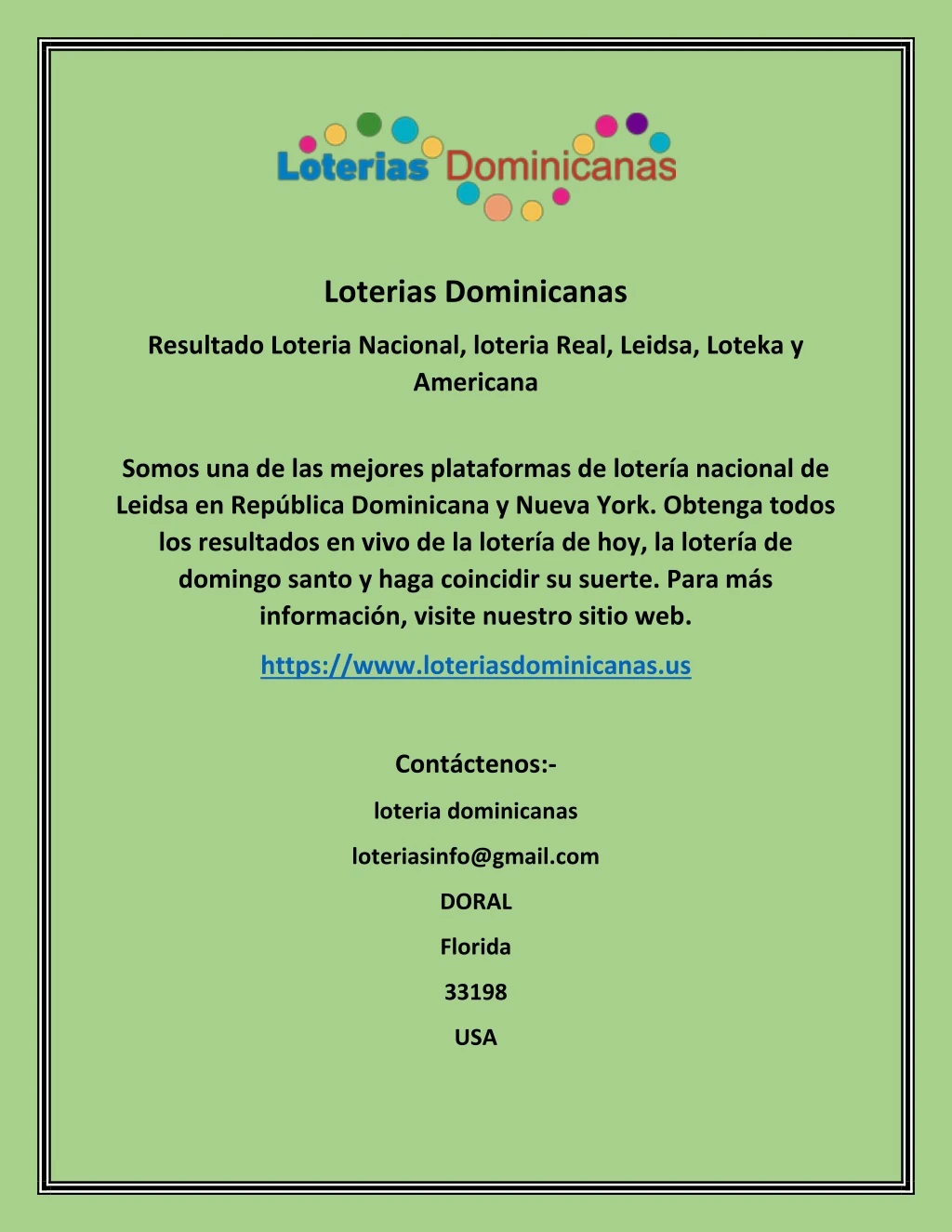 loterias dominicanas