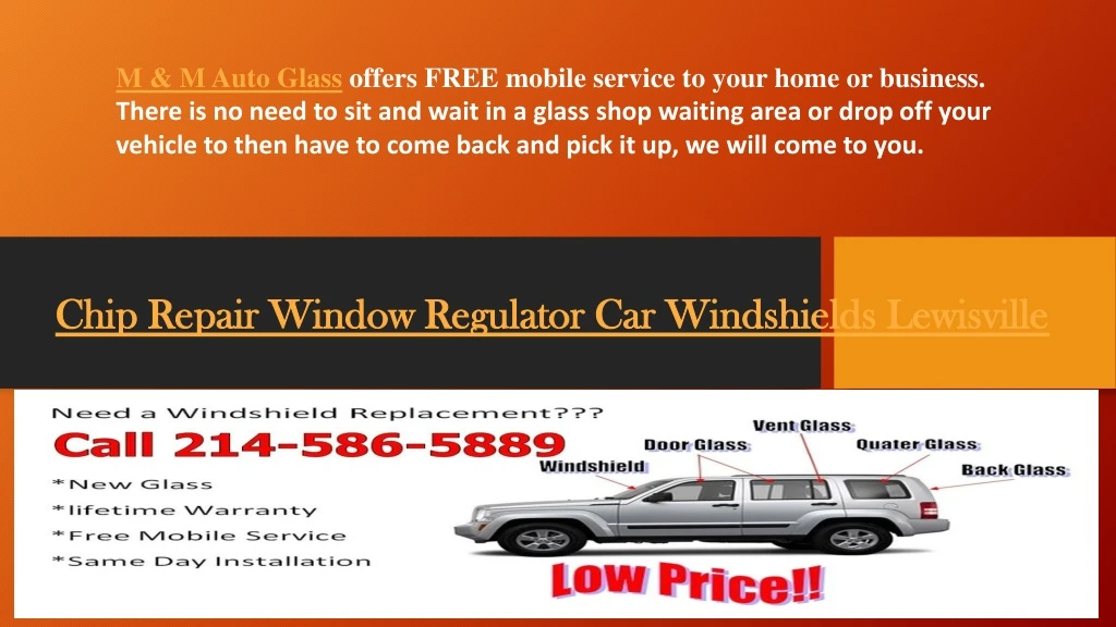 m m auto glass offers free mobile service to your