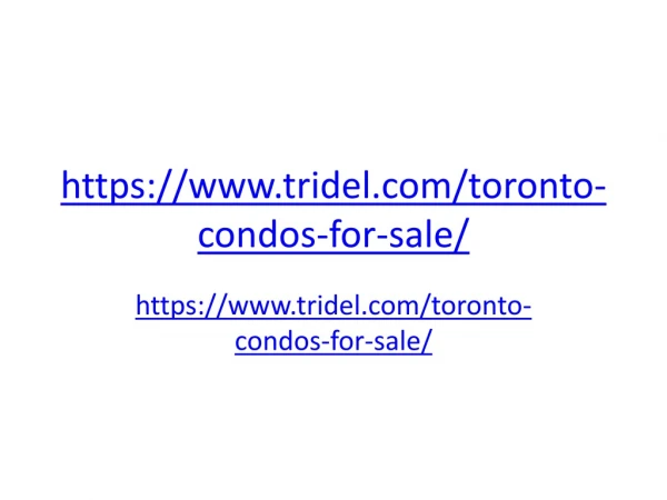 PPT - Condos for Sale Toronto | Buy New Luxury Condos in Downtown ...