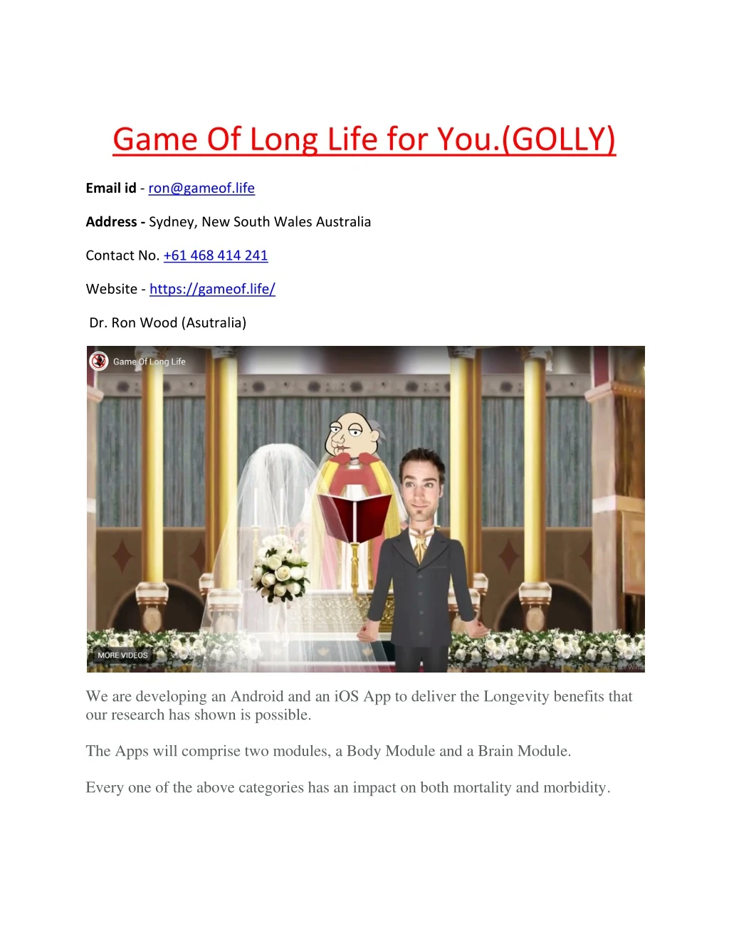 game of long life for you golly